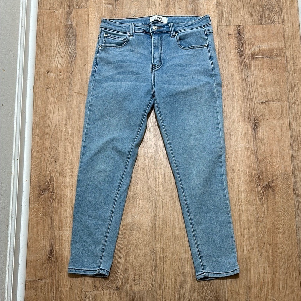 MONKEY RIDE JEANS | Women's Light Wash‎ Contrast Pocket Denim Jeans, Size 9/29